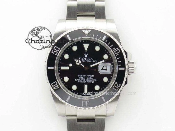 MiroTime 0111 WaterResistant Submariner 116618 LN D1F Best Edition YG Wrapped Black Dial on YG Wrapped Bracelet A 2588